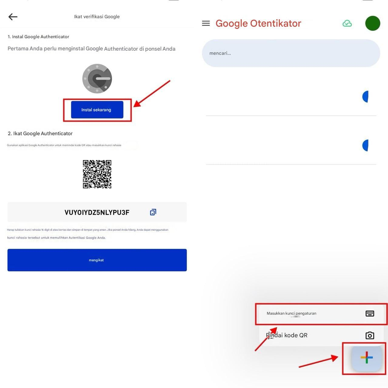 Menghubungkan Google Authenticator – SunX